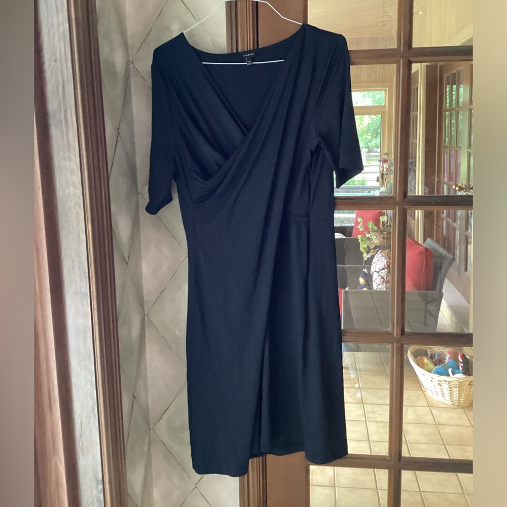 Talbots Black Asymmetrical Dress
